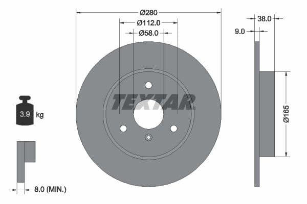 Disc frana TEXTAR PRO 92097603