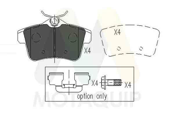 set placute frana,frana disc MOTAQUIP LVXL1641