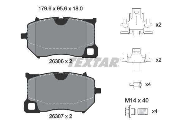 set placute frana,frana disc TEXTAR 2630601