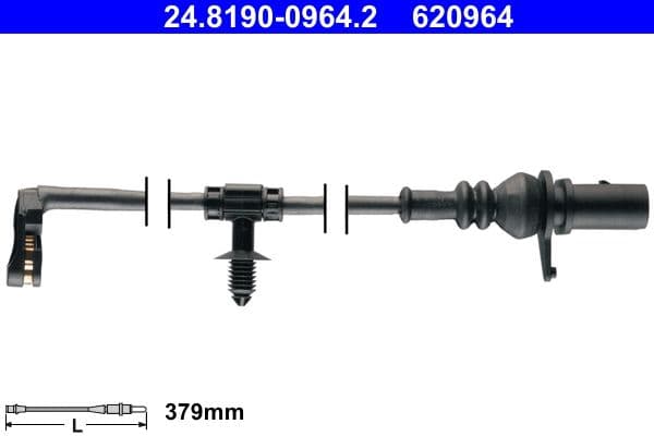 senzor de avertizare,uzura placute de frana ATE 24.8190-0964.2