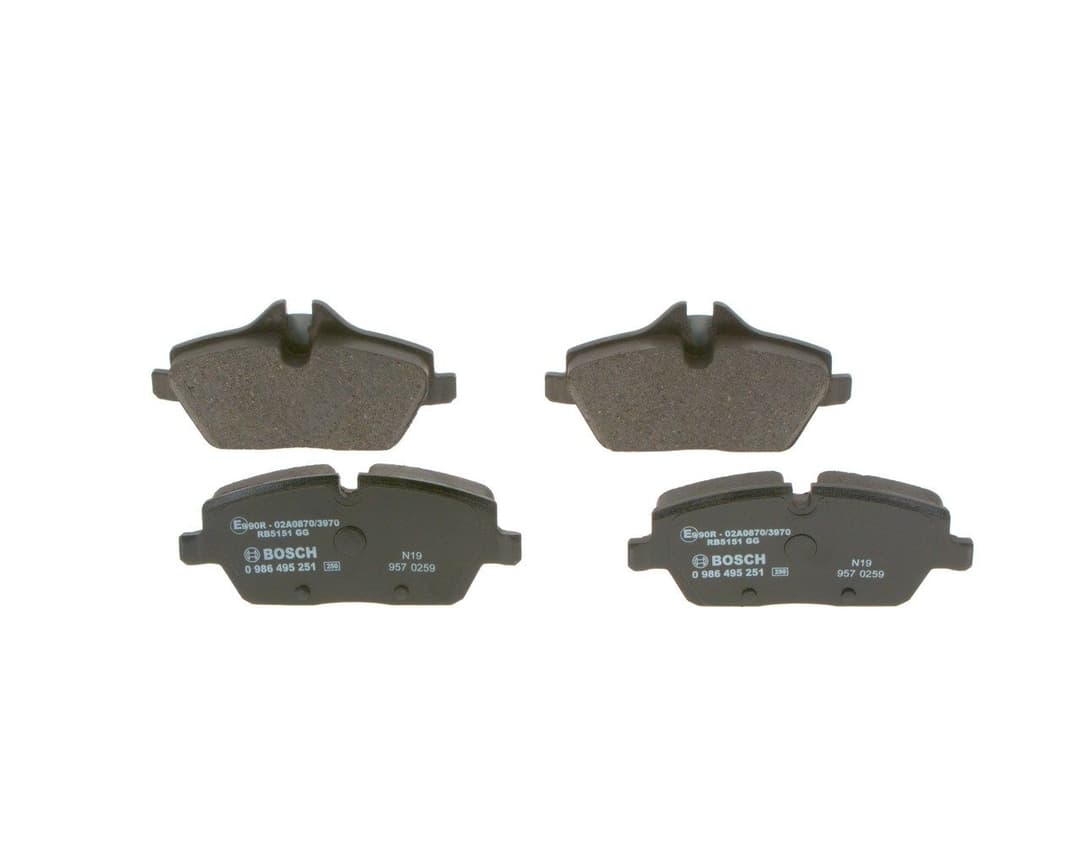 set placute frana,frana disc BOSCH 0 986 495 251