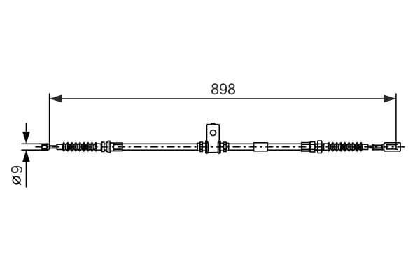 Cablu, frana de parcare BOSCH 1 987 482 397
