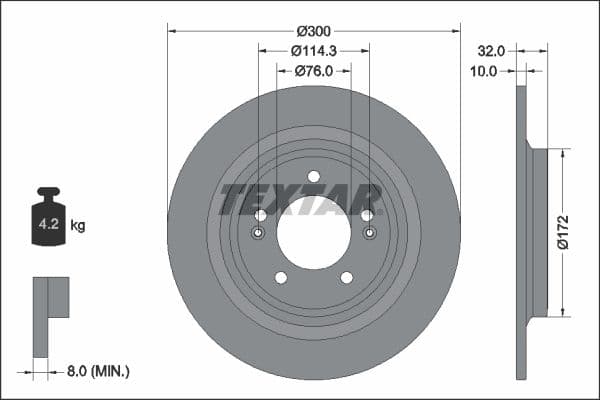 Disc frana TEXTAR PRO 92337203