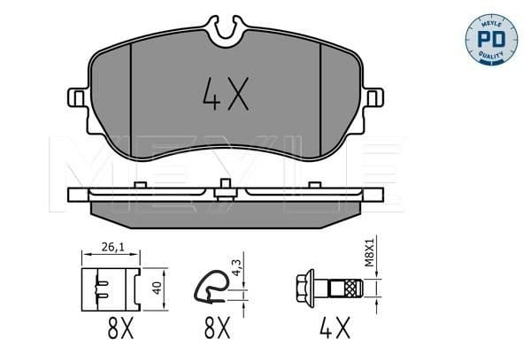 set placute frana,frana disc MEYLE -PD: Advanced performance and design. 025 228 0219/PD