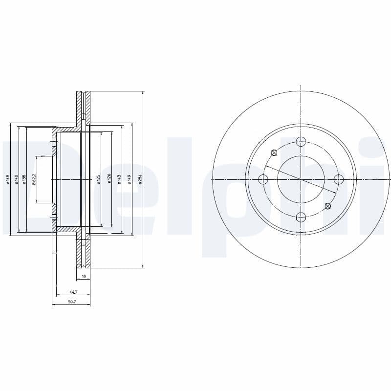 Disc frana DELPHI BG3946