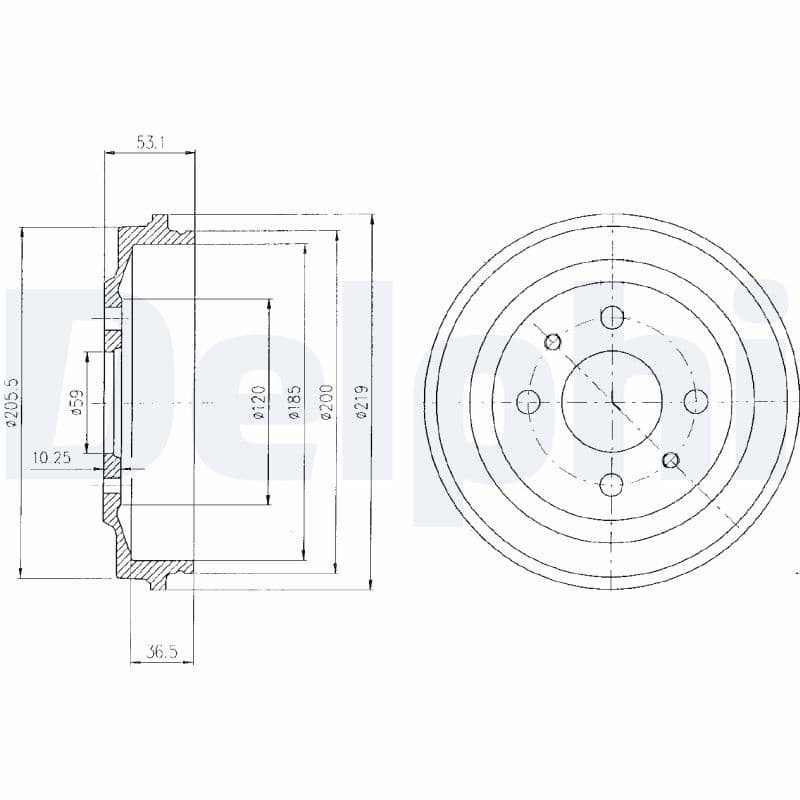 Tambur frana DELPHI BF136