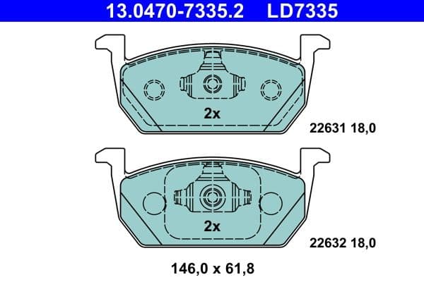 set placute frana,frana disc ATE Ceramic 13.0470-7335.2