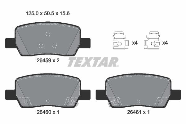 set placute frana,frana disc TEXTAR Q+ 2645901