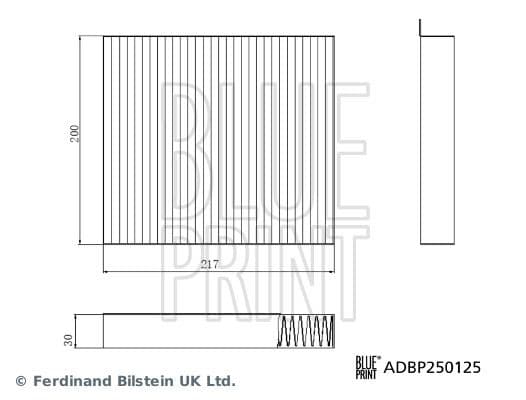 Filtru, aer habitaclu BLUE PRINT ADBP250125