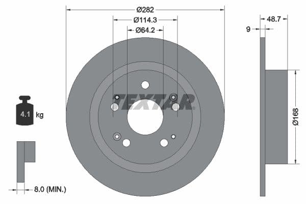 Disc frana TEXTAR 92204300