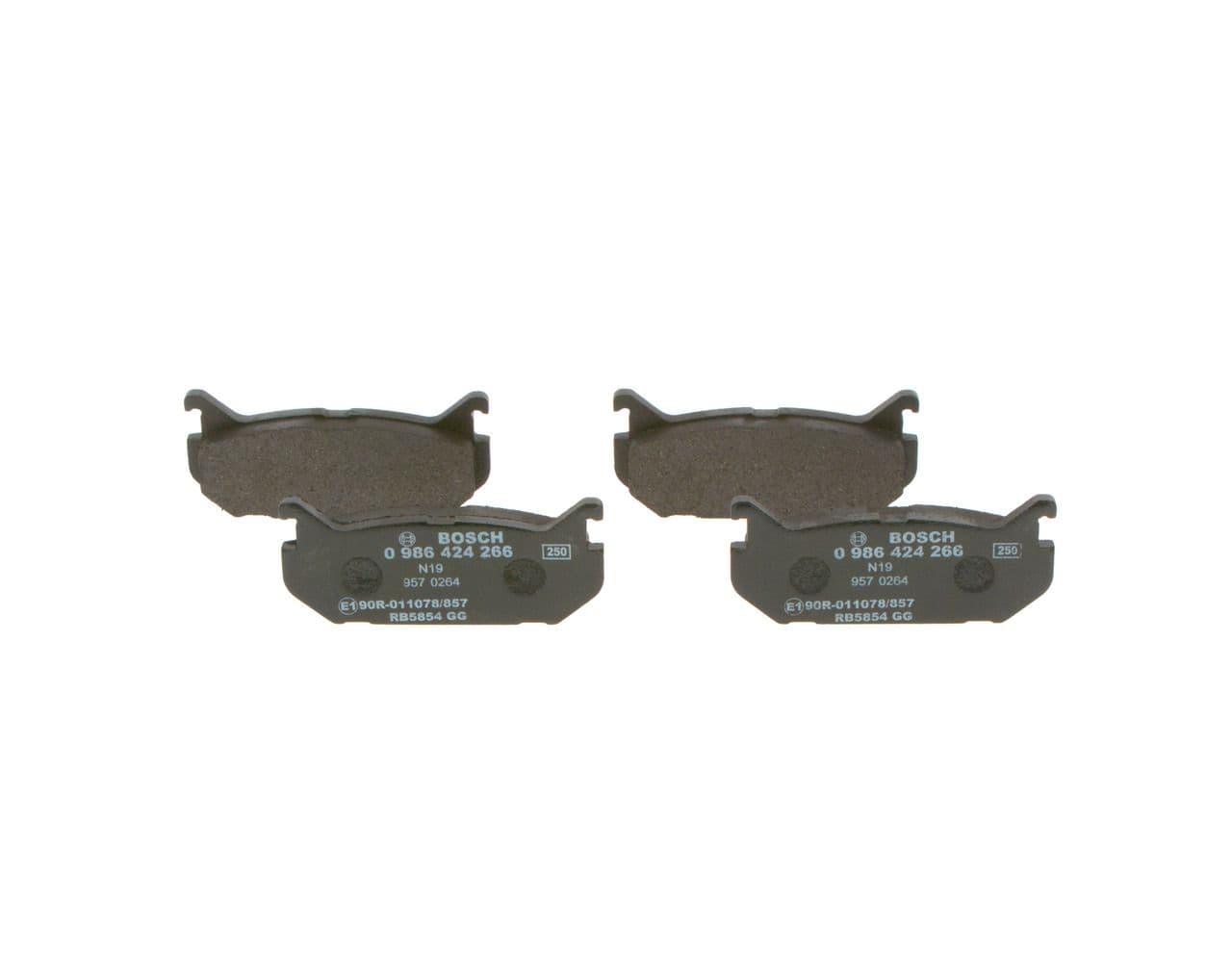 set placute frana,frana disc BOSCH 0 986 424 266