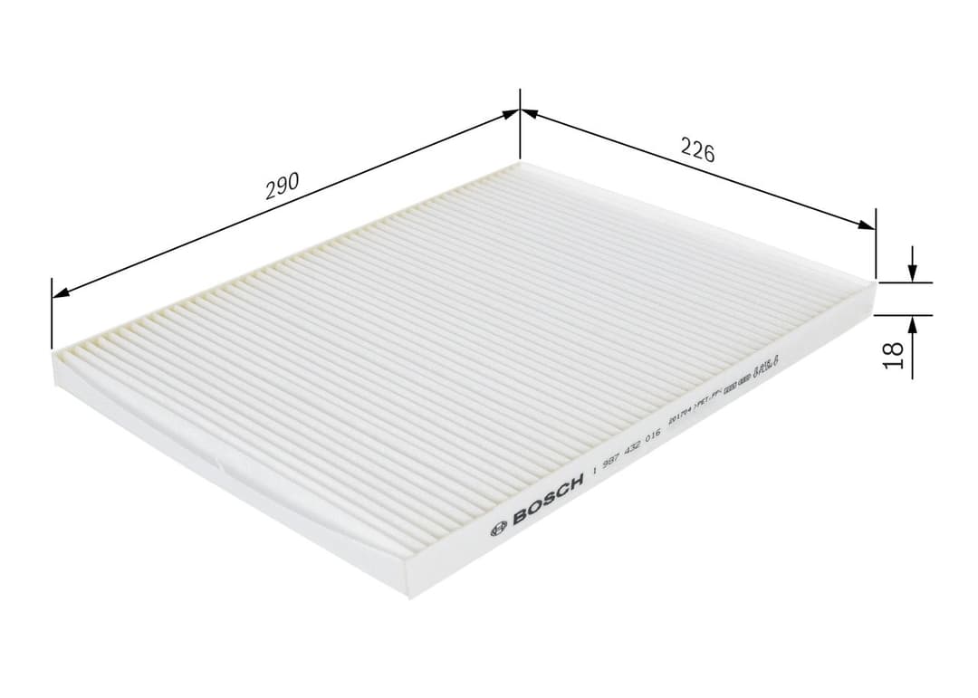 Filtru, aer habitaclu BOSCH 1 987 432 016