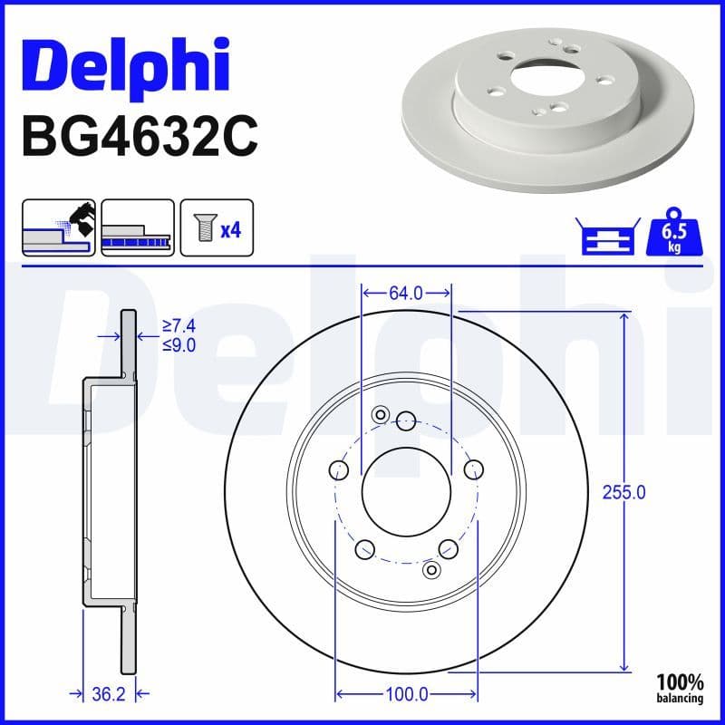 Disc frana DELPHI BG4632C
