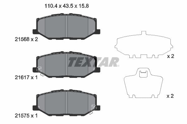 set placute frana,frana disc TEXTAR 2156801