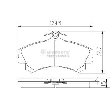 set placute frana,frana disc NIPPARTS J3605036