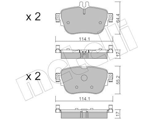set placute frana,frana disc METELLI 22-1136-0