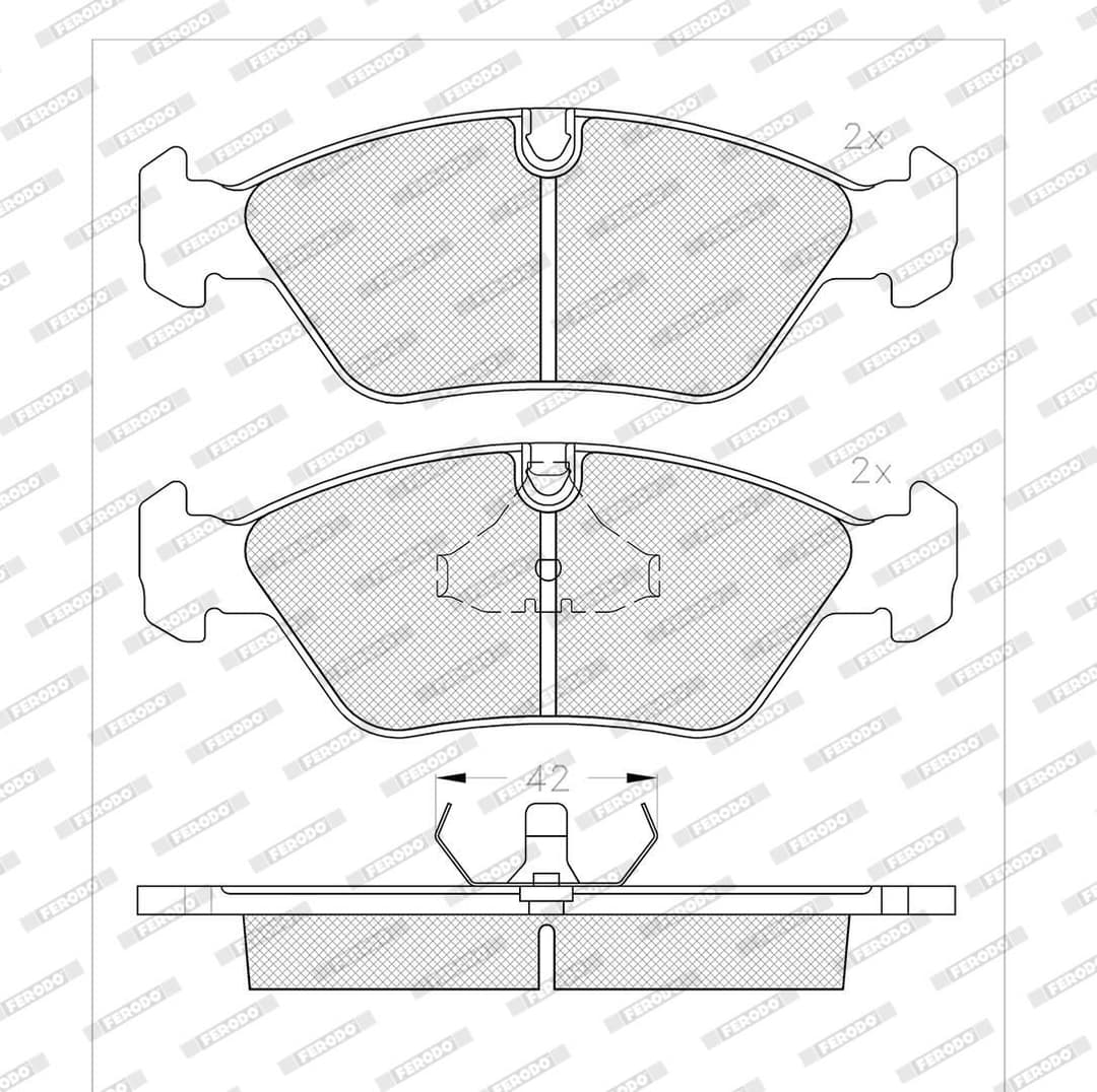set placute frana,frana disc FERODO PREMIER ECO FRICTION FDB256