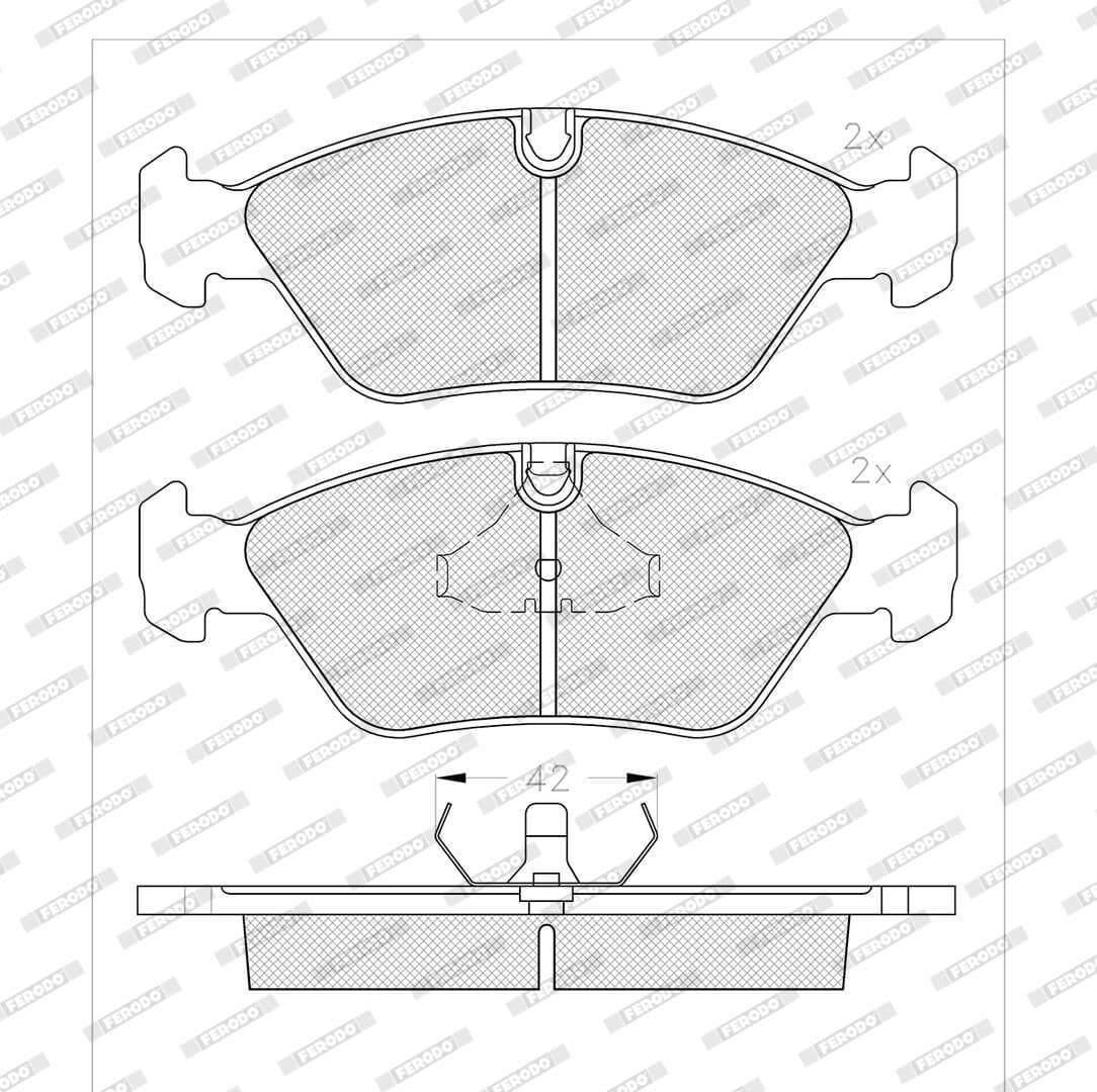 set placute frana,frana disc FERODO PREMIER ECO FRICTION FDB256
