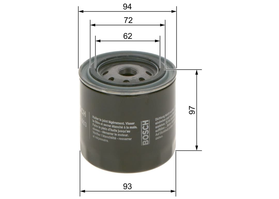 Filtru ulei BOSCH 0 986 452 003