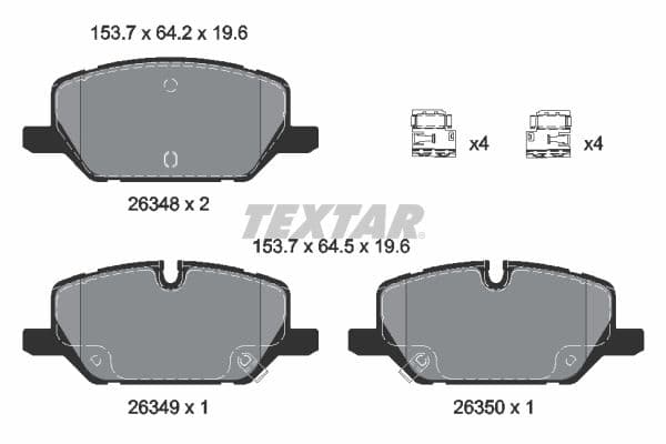 set placute frana,frana disc TEXTAR Q+ 2634802