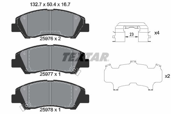 set placute frana,frana disc TEXTAR Q+ 2597601