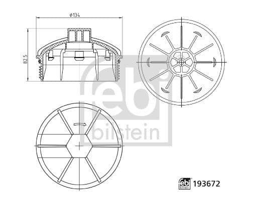 Capac, carcasa filtru ulei FEBI BILSTEIN 193672