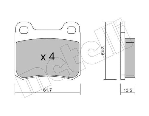 set placute frana,frana disc METELLI 22-0092-0