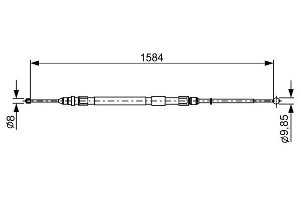 Cablu, frana de parcare BOSCH 1 987 482 491