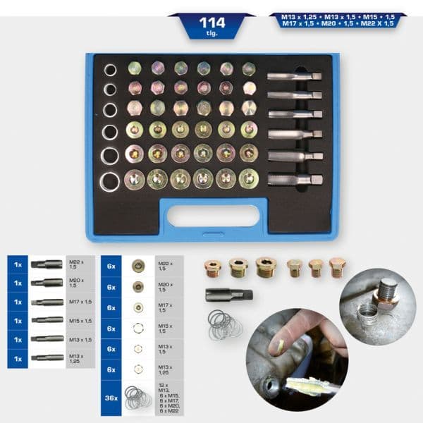 Set reparatie filet surub golire ulei BRILLIANT TOOLS BT711300
