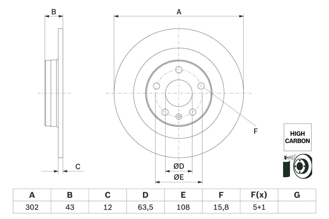 Disc frana BOSCH 0 986 479 F31