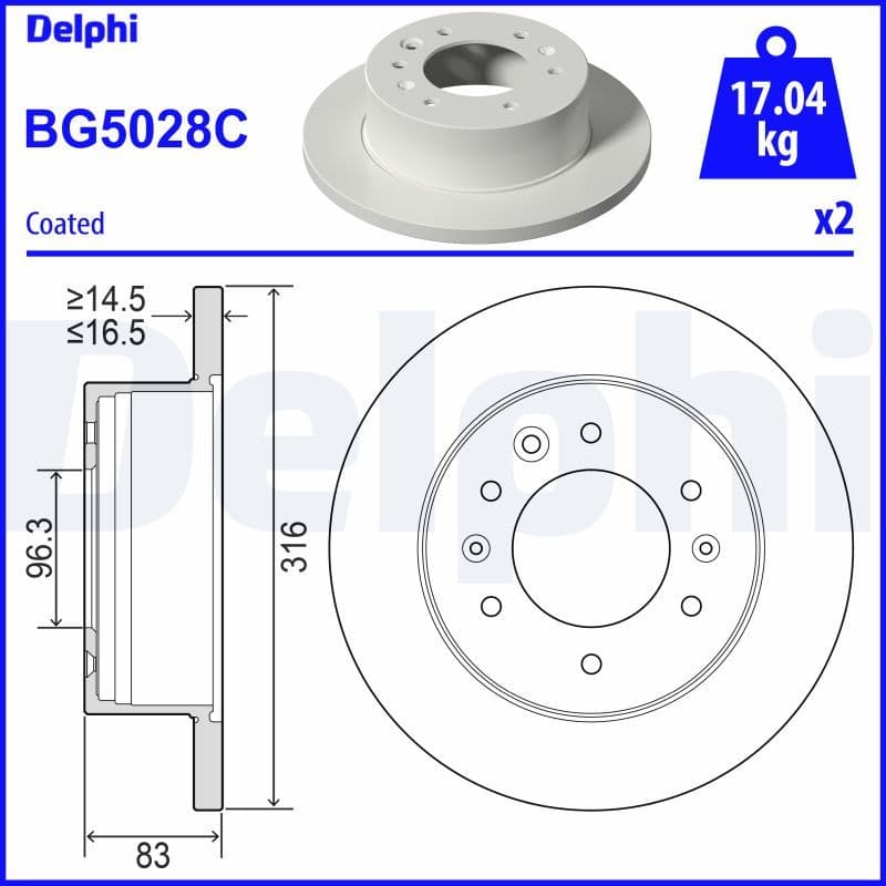 Disc frana DELPHI BG5028C