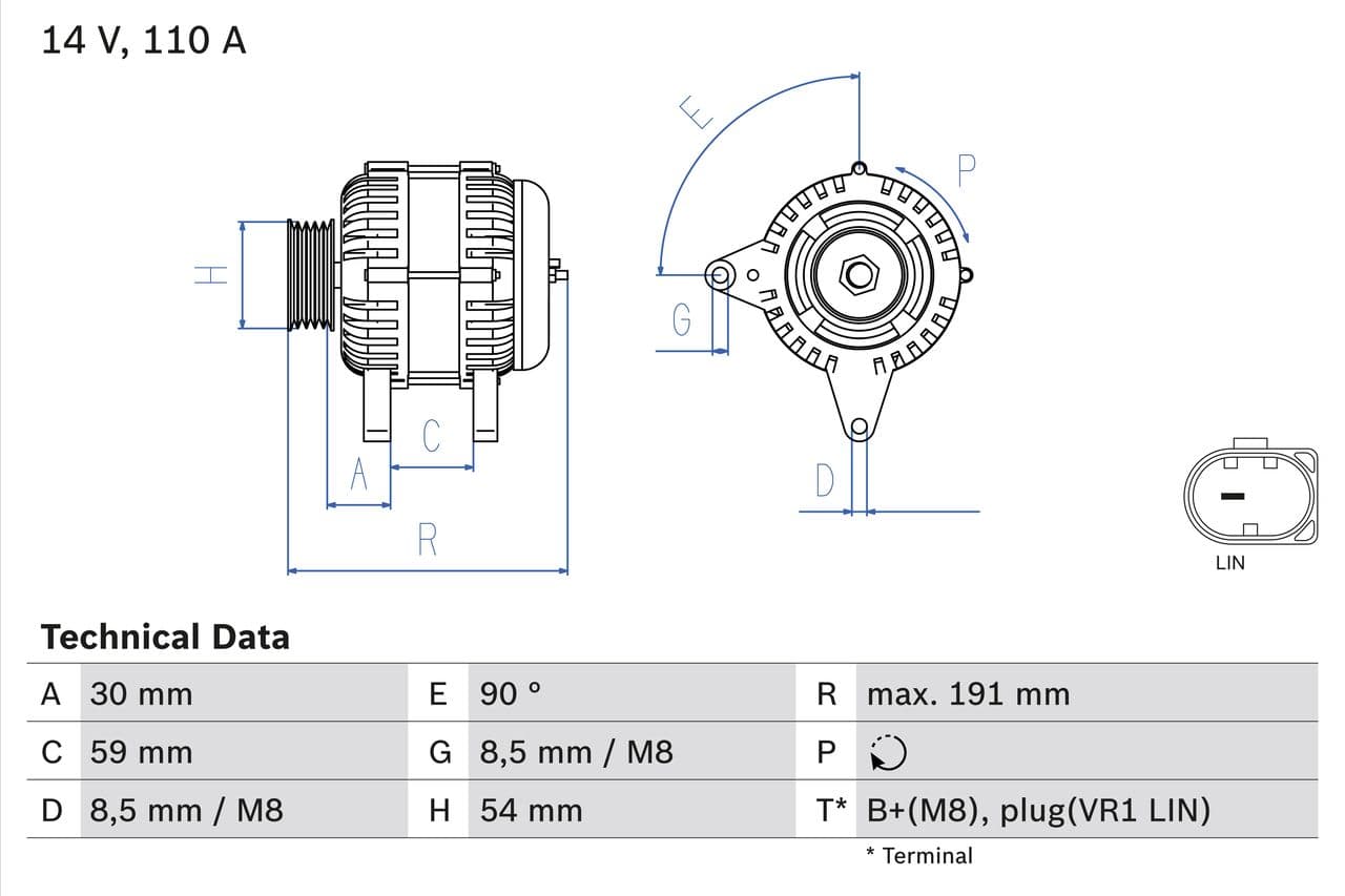 Generator / Alternator BOSCH 0 986 083 270