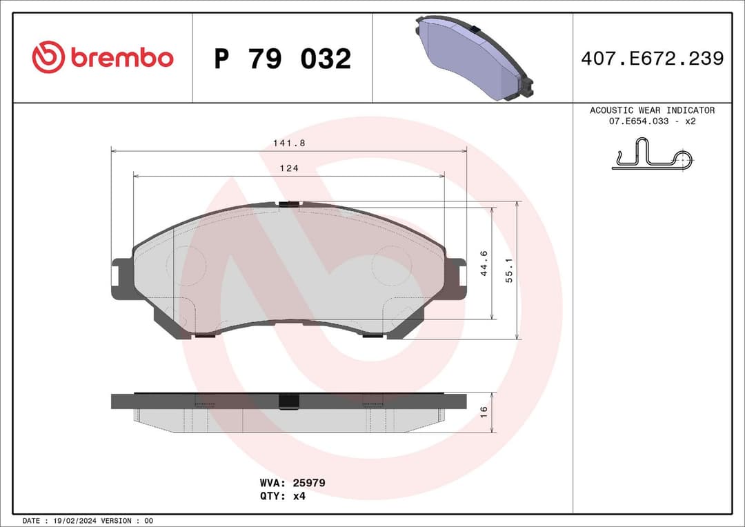 set placute frana,frana disc BREMBO PRIME LINE P 79 032