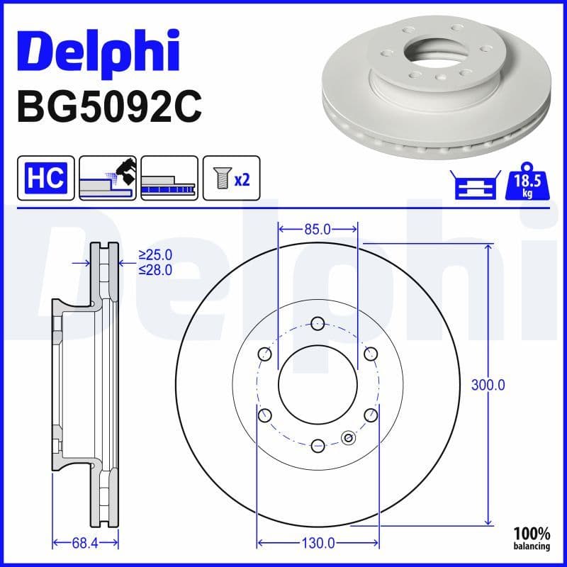 Disc frana DELPHI BG5092C