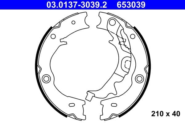 Set saboti frana, frana de mana ATE 03.0137-3039.2