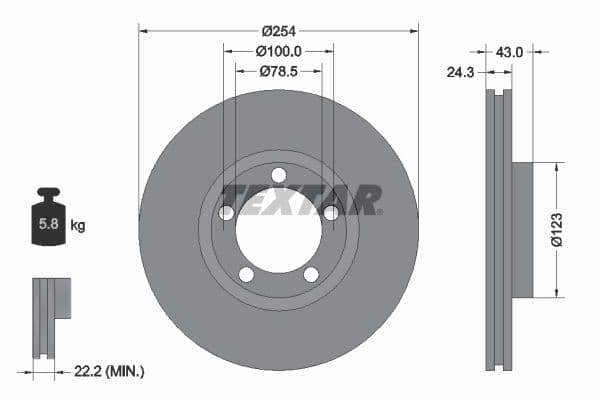 Disc frana TEXTAR 92088100