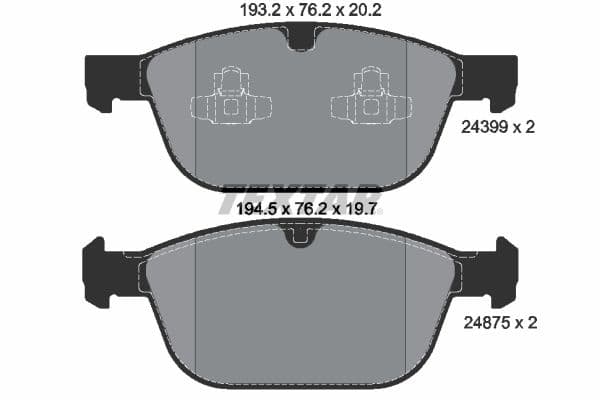 set placute frana,frana disc TEXTAR Q+ 2439901