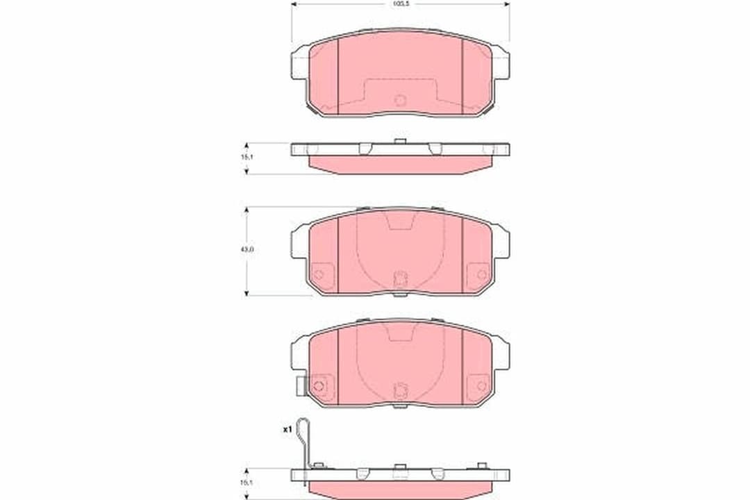 set placute frana,frana disc TRW GDB3357