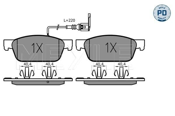 set placute frana,frana disc MEYLE -PD: Advanced performance and design. 025 246 2318/PD