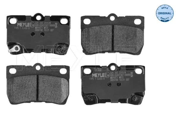set placute frana,frana disc MEYLE -ORIGINAL: True to OE. 025 243 2315/W