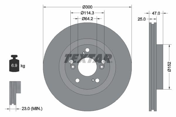 Disc frana TEXTAR 92125000