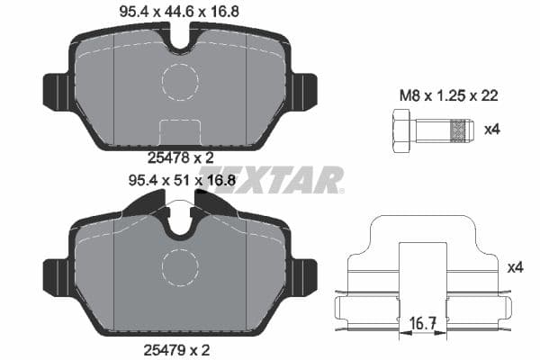 set placute frana,frana disc TEXTAR Q+ 2547801