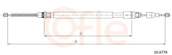 Cablu, frana de parcare COFLE 10.6774