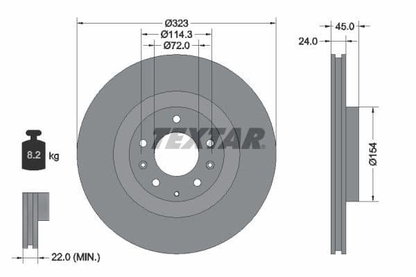 Disc frana TEXTAR 92174403