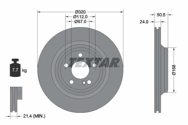Disc frana TEXTAR PRO+ 92317305