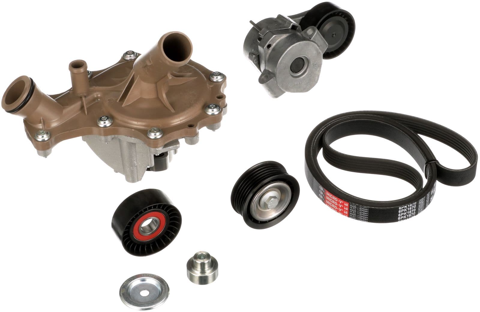 Pompa apa + Set curea transmisie cu caneluri GATES Micro-V® KP26PK1670