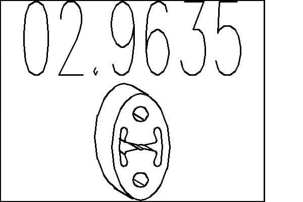 tampon cauciuc,amortizor esapament MTS 02.9635