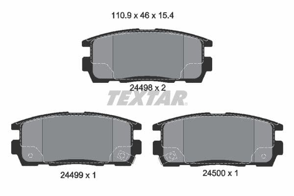 set placute frana,frana disc TEXTAR Q+ 2449801
