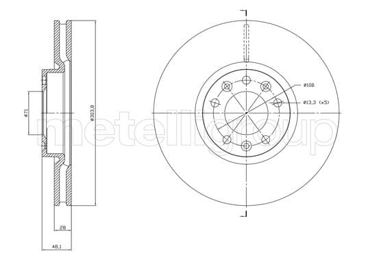 Disc frana METELLI 23-1848C