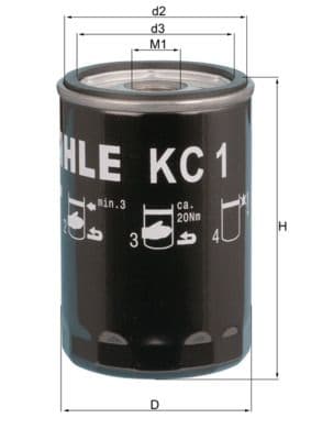 filtru combustibil MAHLE KC 1